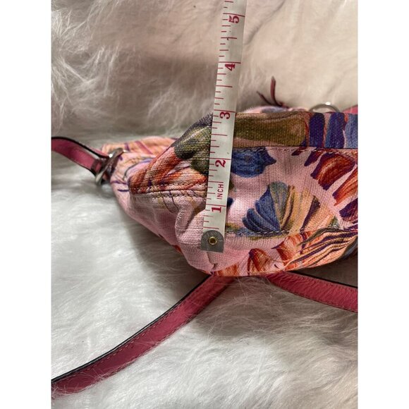 CHICO Tropical Floral Pink Crossbody Bag With Adjustable Strap & Zipper Closure - Picture 12 of 12